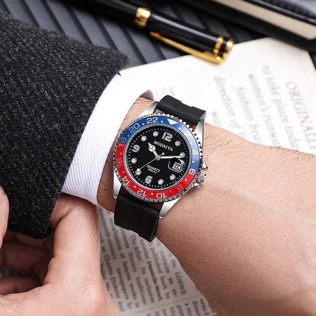 Orologi da uomo alla moda con data Orologio sportivo casual di lusso di fascia alta Orologi da polso classici da uomo al quarzo da lavoro in acciaio inossidabile platinumshop