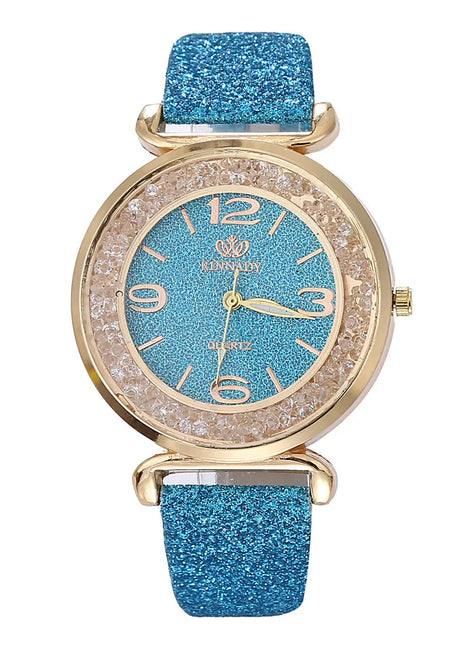 Orologio da donna di marca di lusso Orologio da polso al quarzo da donna con cassa rotonda Orologi da donna Orologio da festival Regalo di San Valentino