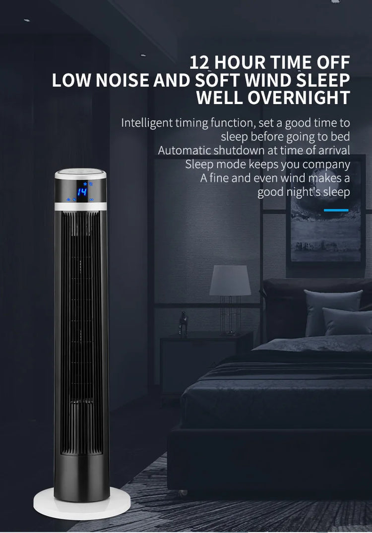 Ventilatore a Torre 2026 Nuovo Modello Aggiornato, Ventilatore da Terra, Ventilatore Verticale Silenzioso Senza Pale, Compagno per Condizionatore d'Aria, Ventilatore Elettrico Domestico Senza Pale