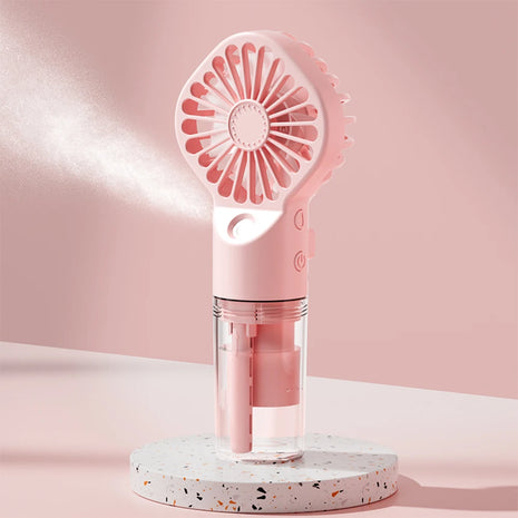 Ventilatore spray portatile portatile Mini umidificatore Ventilatore 4 velocità Potente vento USB ricaricabile Ventilatore nebulizzatore d'acqua Piccolo ventilatore esterno