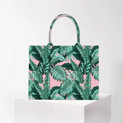New 2026 Women's Personalized Tote Bag, Printed Canvas Handbag, Large Capacity Beach Bag