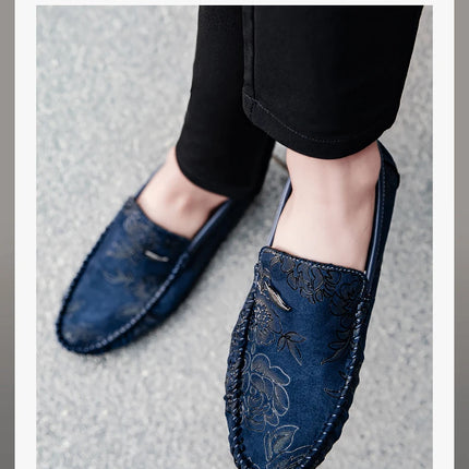 Scarpe da uomo in pelle rosa Designer di lusso Mocassini da uomo casual Mocassini da uomo Traspirante Slip On Flats Guida Zapatillas Hombre