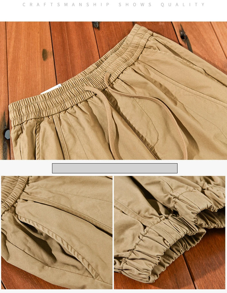 Winter New Thickened 100% Cotton Cargo Velvet Men's Winter Pants Comfortable Soft Keep Warm Retro Street Trousers  AZ640