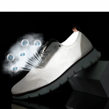 Scarpe Eleganti Casual da Uomo, Sneakers da Passeggio alla Moda, Oxford in Rete per il Lavoro, Leggere con Suola Morbida
