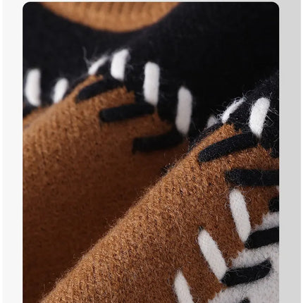 Sweaters men 2025 Winter Letter pattern thick sweater men Student youth sweaters autumn Men's wool pullovers full