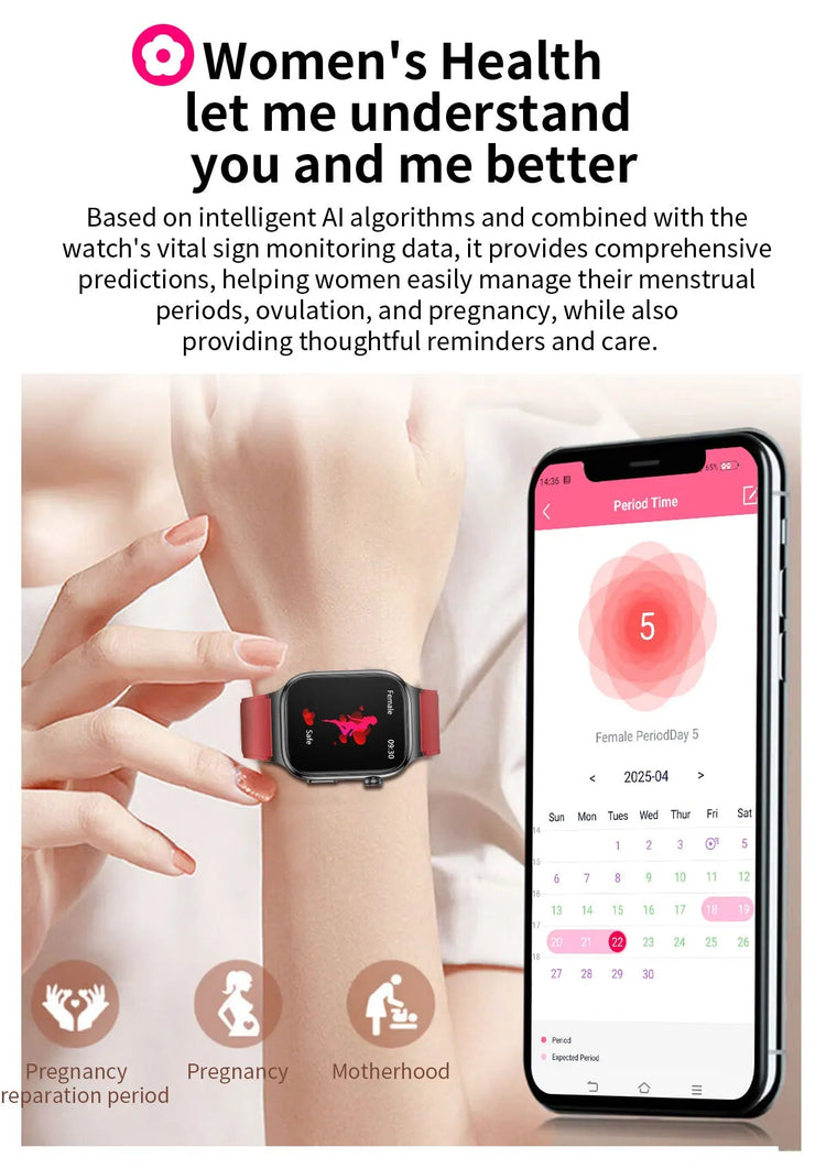 2026 Nuovo Misurazione Accurata Salute Smart Watch ECG + PPG Acido Urico Pressione Sanguigna Lipidi Nel Sangue Chiamata BT Smartwatch Per Le Donne Degli Uomini platinumshop