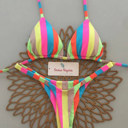 Micro Bikini 2026 Costume da bagno donna Nuovo costume da bagno sexy Halter Bikini Set brasiliano Biquini Perizoma femminile Beachwear Party Wear platinumshop
