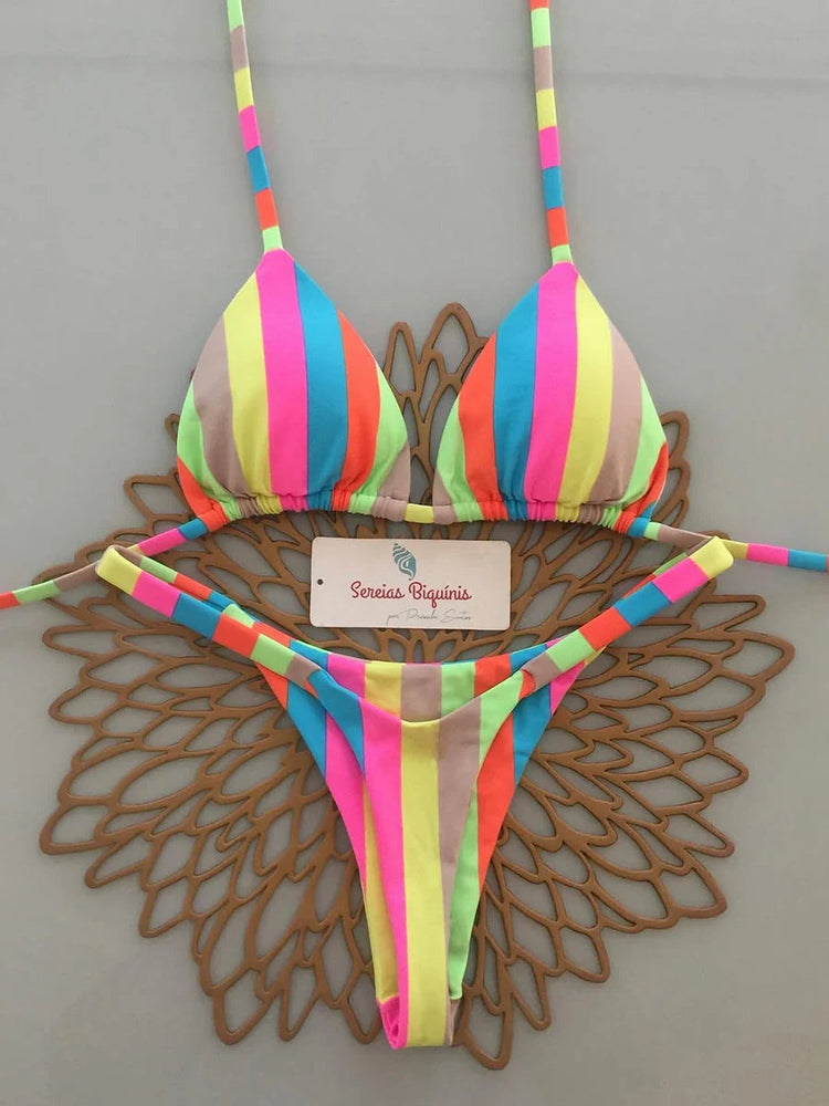 Micro Bikini 2026 Costume da bagno donna Nuovo costume da bagno sexy Halter Bikini Set brasiliano Biquini Perizoma femminile Beachwear Party Wear platinumshop