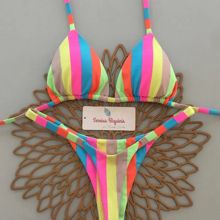 Micro Bikini 2026 Push Up Women's Sexy Brazilian Swimsuits Thong Bikini Set Print Biquini Summer Beachwear