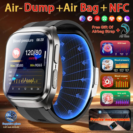 2026 Nuovo aggiornamento AI diagnostico Airbag pressione sanguigna precisa salute SmartWatch acido urico ECG lipidi nel sangue Smartwatch uomo donna platinumshop