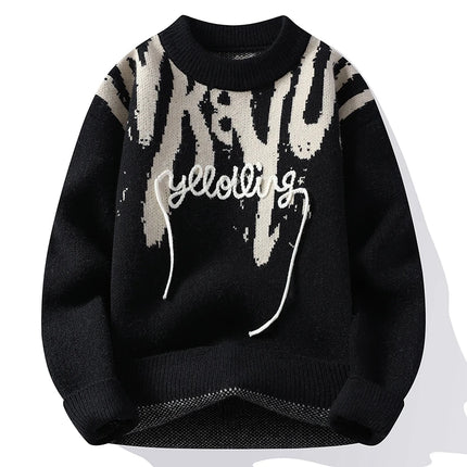 2024 High End Knitted Sweater Luxury Cashmere Sweater Men Korean Harajuku Mens Christmas Jumper Thick Warm Pullover Sweaters Man