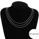316 Stainless Steel Necklaces For Women Necklace Long Beads Chain Necklace Choker Necklace Bead Necklace Fashion Jewelry Gift PlatiNum