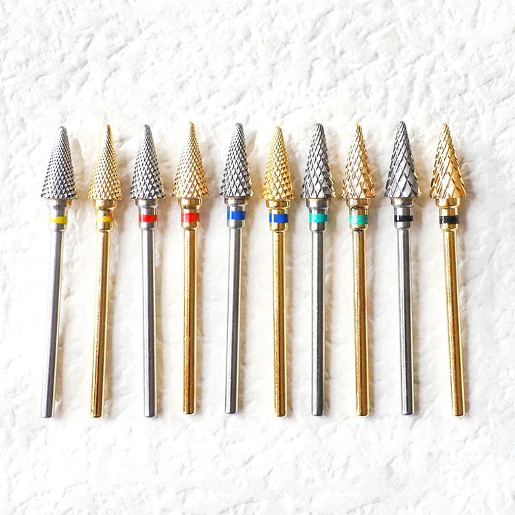 Carbide Large Cone Nail Drill Bits Electric Milling Cutter For Gel Polish Removal Grinding DIY Home Salon Manicure Pedicure Nail Art Accessories Supplies