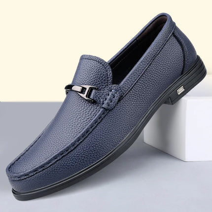 Mocassini in Vera Pelle per Uomo, Scarpe Casual Classiche per Lavoro e Pendolarismo, Slip-on Comodi per Passeggiate
