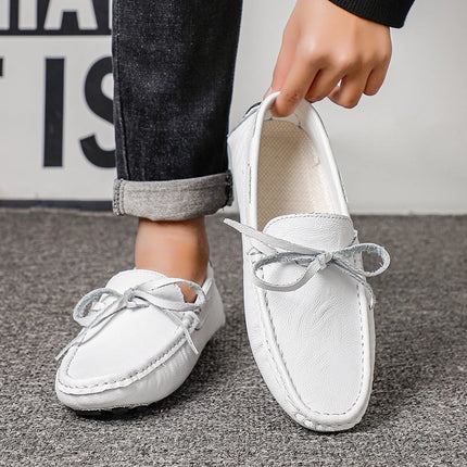 Nuovi mocassini casual Mocassini di marca con suola morbida da uomo Scarpe primaverili in pelle Comode scarpe casual da passeggio per esterni con fondo piatto