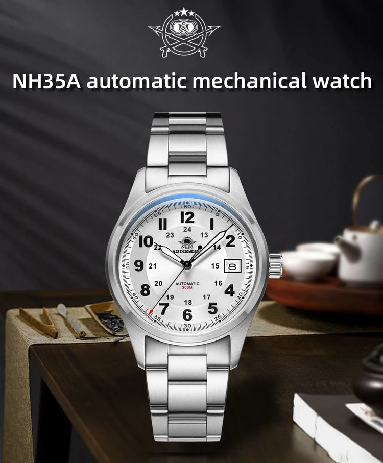 ADDIESDIVE Luxurious Men's Automatic Watch 8215 Mechanical Watches Sapphire Glass 200m Waterproof Analog Luminous Watches AD2525