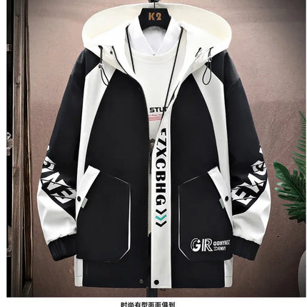 Spring Autumn Casual Men Sets Jacket + Pants Two Pieces Fashion Korean Trend Hooded Baseball Uniform Suit Man Outfit