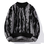 Harajuku Sweater Men's Y2K Knitted Printing Sweater Men's Wool Pullover Men's Retro Knitted Color Block Tops