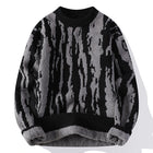 Harajuku Sweater Men's Y2K Knitted Printing Sweater Men's Wool Pullover Men's Retro Knitted Color Block Tops