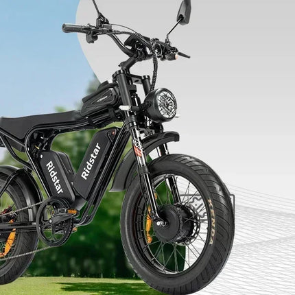 Ridstar Q20 Pro Ebike, doppio motore 2000 W, due batterie 40 Ah, velocità massima 60 KM/H, chilometraggio massimo 120 km in modalità PAS, bici spessa 20 * 4,0