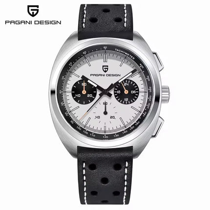 PAGANI DESIGN 2026 Nuovo Orologio al Quarzo con Quadrante Panda, Tutto in Acciaio, Movimento Giapponese, Cronografo di Lusso, Zaffiro, Luminoso, Impermeabile, Orologio da Uomo