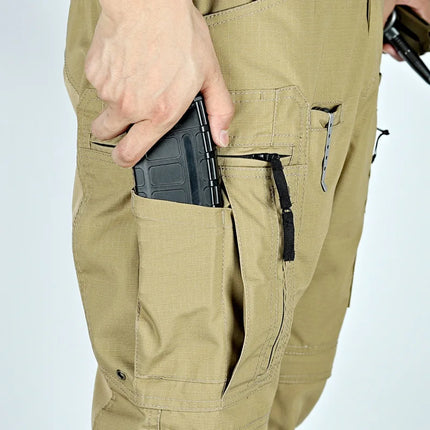 Men's Outdoor Tactical Pants With Multi Pocket Combat Training Hunting Cargo Pants Waterproof Wear-resistant Workwear Pants