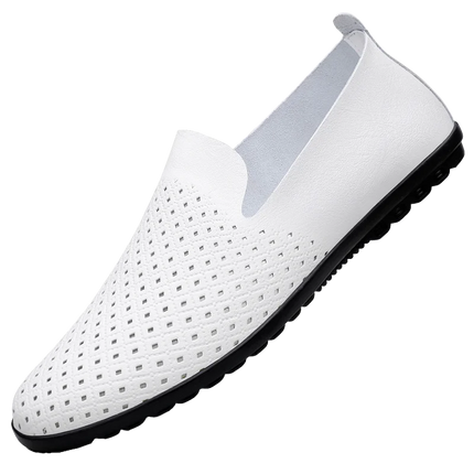 Scarpe da uomo in vera pelle Casual formali mocassini da uomo mocassini estate italiana traspirante Slip on scarpe da barca maschili Over Size 50 51