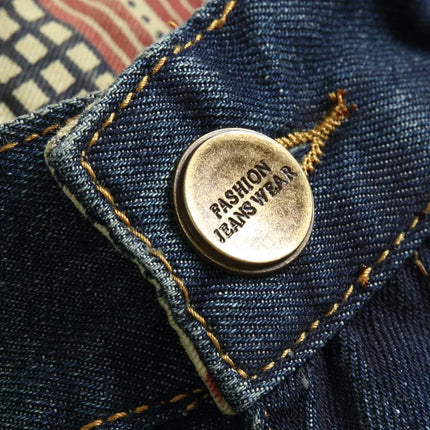 Pantaloncini di jeans da uomo lavati vintage della nuova estate Pantaloncini di jeans dritti maschili in difficoltà con toppe con foro strappato da strada alla moda casual