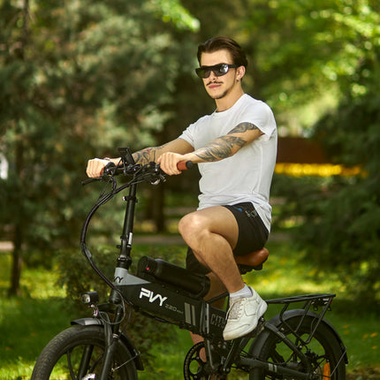 Bicicletta Elettrica PVY Z20 MAX, Sensore di Coppia, Motore da 750W, Doppia Batteria 36V25.6Ah, Pneumatici da 20*2.3 pollici, Autonomia Massima 200km, Freno Idraulico