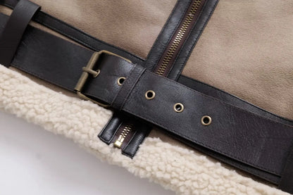 KONDALA Fall Winter Fleece Stand-up Jacket Women's Casual Thickened Warm Zipper Coat 2025 Fashion Retro Motorcycle Style Jacket