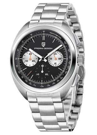 PAGANI DESIGN 2025 Nuovo Panda Dial Orologi da uomo Orologio al quarzo di lusso per uomo Giappone VK63 Cronografo sportivo Orologio da polso in vetro zaffiro