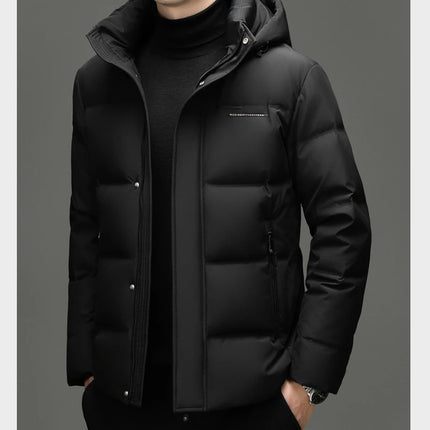 Real 85% Goose Down Jacket Men 2025 Winter Warm Puffer Coat Luxury Hood Thermal Outdoor Jacket Goose Down Parkas Zipper Clothes
