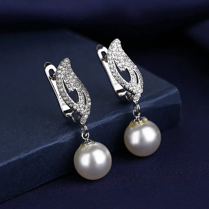 Orecchini in argento sterling 925 gioielli di alta qualità retrò modello semplice orecchini con zirconi bianchi viola vendita calda platinumshop
