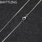 Wholesale 925 sterling silver 2MM 16-30Inches Side Chain Necklace Fit Pendant Fashion Gift For Men and Women Jewelry Accessories PlatiNum