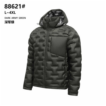 Graphene Self-heating Puffer Jacket Men Solid Windproof Pleated Padded Jackets Brand Classical Warm Winter Down Coat Male Parkas