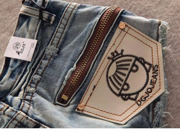 Summer Women Kpop Jean Shorts Abi Y2K 2000s Ripped Denim Hot Pants Grunge Gyaru Japanese American Retro Cyber Punk Harajuku Tide PlatiNum