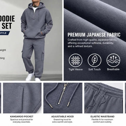 Customized Print Men Tracksuit 2 Pieces Half Zipper Athletic Hoodies Sweatpants Women Training Casual Running Jogging Suit Sets