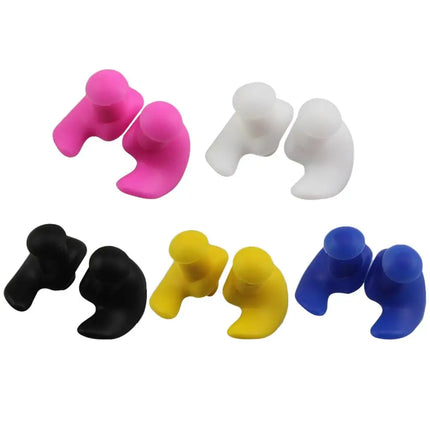 1 paio di tappi per le orecchie morbidi impermeabili Tappi per le orecchie portatili in silicone Accessori per il nuoto Tappi per le orecchie durevoli Texture delicata classica