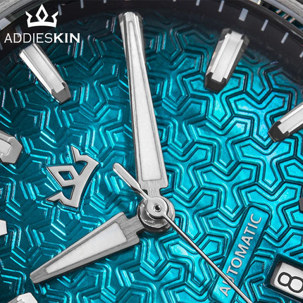 ADDIESKIN Men Watch 40mm Sapphire Embossed Mother-of-Pear Dial 40mm Automatic Watch Mechanical ST2130 Waterproof 200m Luminous