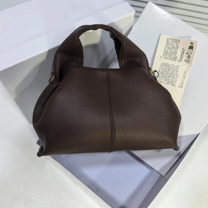 Grande borsa tote da donna in pelle morbida, con manici integrati, borsa capiente per shopping e lavoro