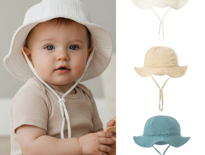 3-18 mesi Cappello da pescatore per bambini Cappello da pescatore per bambini da esterno per protezione solare Ragazzi Ragazze Cappello Panama in cotone Cappello da pescatore per bambini da spiaggia unisex