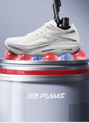 361 Degrees FLAME 3.0 Men Women Running Shoes Carbon Plate Racing Rebound Stable Breathable Wear-resistant Sneakers 672412207 PlatiNum