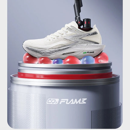 361 Degrees FLAME 3.0 Men Women Running Shoes Carbon Plate Racing Rebound Stable Breathable Wear-resistant Sneakers 672412207 PlatiNum