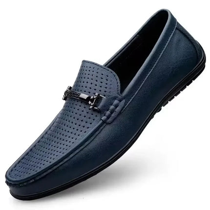 Scarpe da Uomo in Vera Pelle Taglia: 36-46 Mocassini Traspiranti Fatti a Mano per Business Casual e Guida