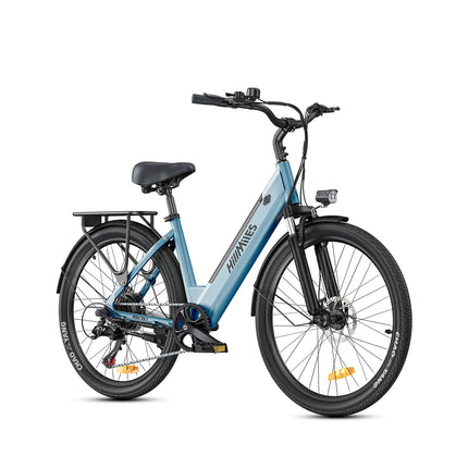 HillMiles MileCity 1 Bicicletta Elettrica Step-Through da 26 Pollici, E-Bike con Autonomia di 120 km, Motore da 250W, Batteria 36V 13Ah, 25 km/h, Cambio a 7 Velocità, Freni a Disco, Bici Elettrica per Pendolarismo Urbano, Sp