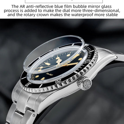 ADDIESDIVE 39mm Men's Analog Quartz Watch Ceramic Bezel K1 Domed Glass 200m Water Resistance C3 Super Luminous  Men's Dive Watch