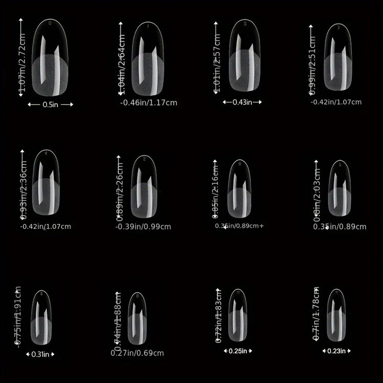 120Pcs Full Cover Press On Nail Tips Stiletto Almond Square Coffin French False Fake Soak Off Gel Nail Extension Tips Capsule Nail Tips