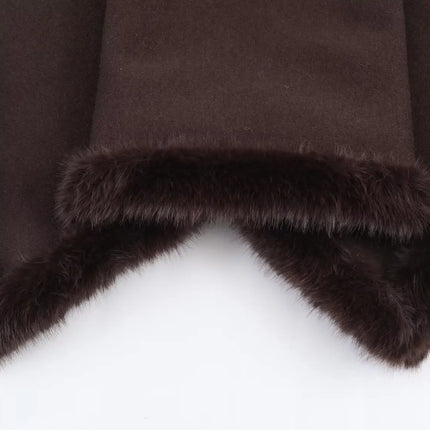 NLZGMSJ Autumn Women Fur Splice Cape Jacket New Fashion Loose Leisure Poncho Coat Elegant Hight Street Women Cloak ﻿Y2K