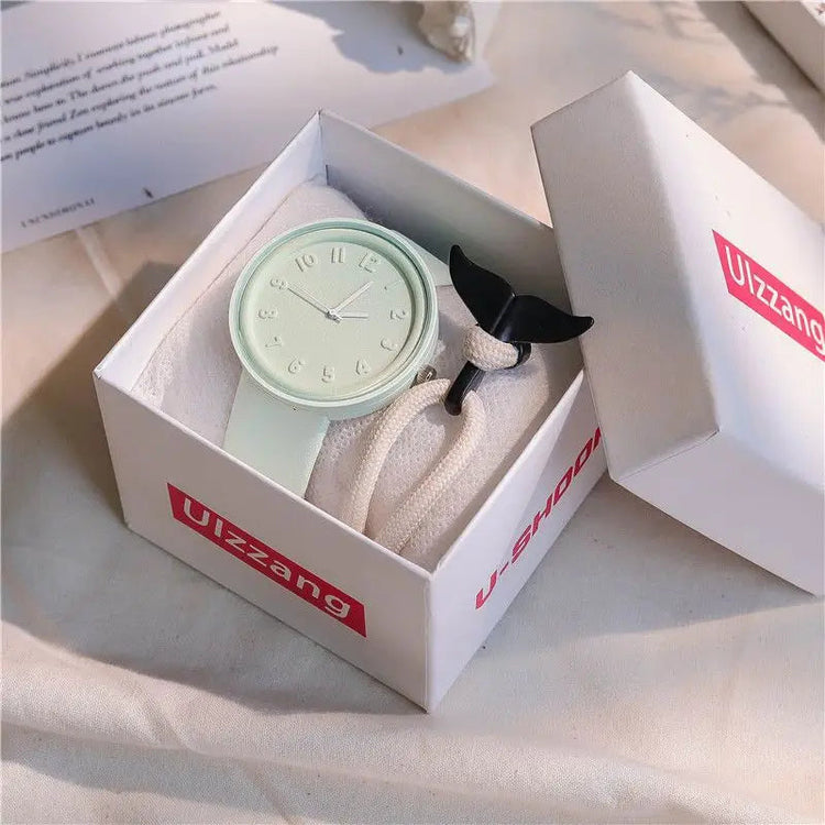 Simple Fashion Makaron Simple Women Watch Ins High Beauty Student uomo e donna Style Round Leisure Vintage orologio da polso al quarzo platinumshop
