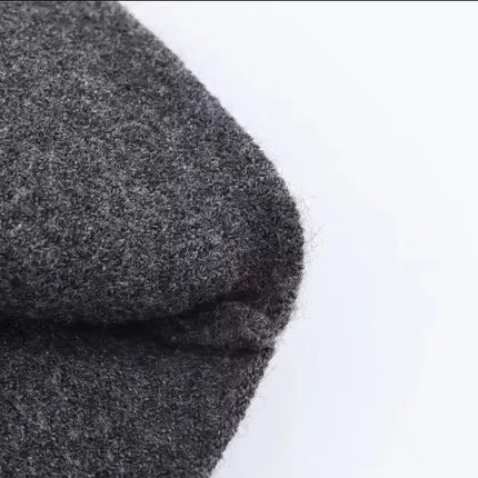 HH Women's New Fashion Versatile Solid Stand Collar Knitted Cape Coat Female Casual High Street Asymmetric 3-Colors Jacket Mujer